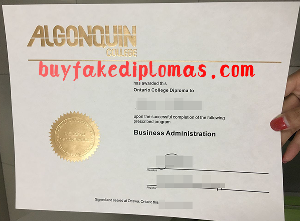 Algonquin College Diploma, Buy Fake Algonquin College Diploma