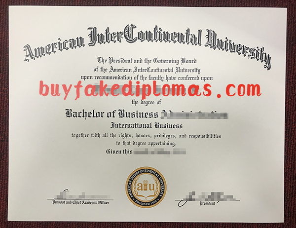 American Intercontinental University Degree, Buy Fake American Intercontinental University Degree