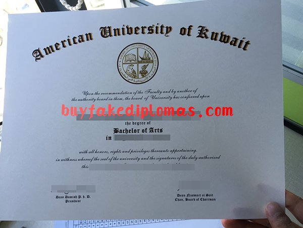 American University of Kuwait Degree, Buy Fake American University of Kuwait Degree