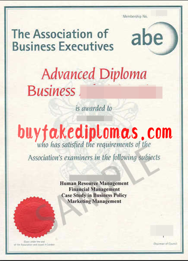 The Association of Business Executibes Diploma, Buy Fake The Association of Business Executibes Diploma