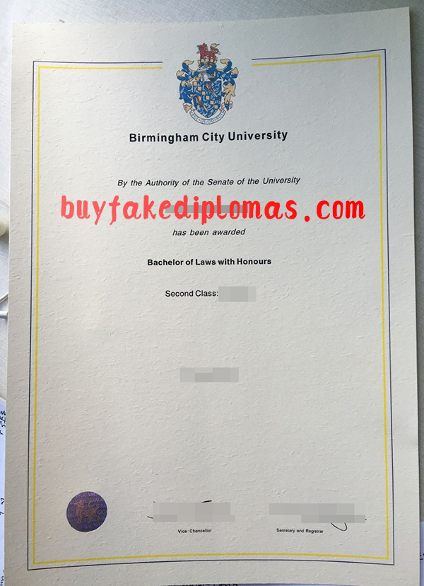 Birmingham City University Degree, Buy Fake Birmingham City University Degree