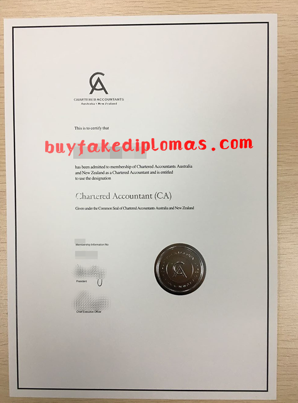 Chartered Accountants Australia and New Zealand Certificate, Buy Fake Chartered Accountants Australia and New Zealand Certificate