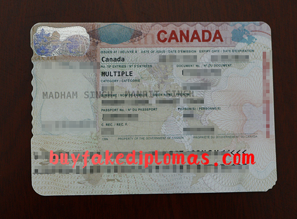 Canada Visa Certificate, Buy Fake Canada Visa Certificate
