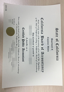 Certified Public Accountant California Certificate, Buy Fake Certified Public Accountant California Certificate