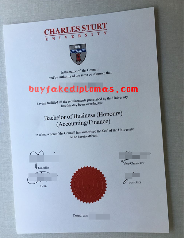 Charles Sturt University Diploma, Buy Fake Charles Sturt University Diploma