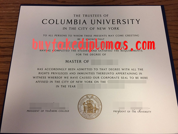 Columbia University Degree, Buy Fake Columbia University Degree