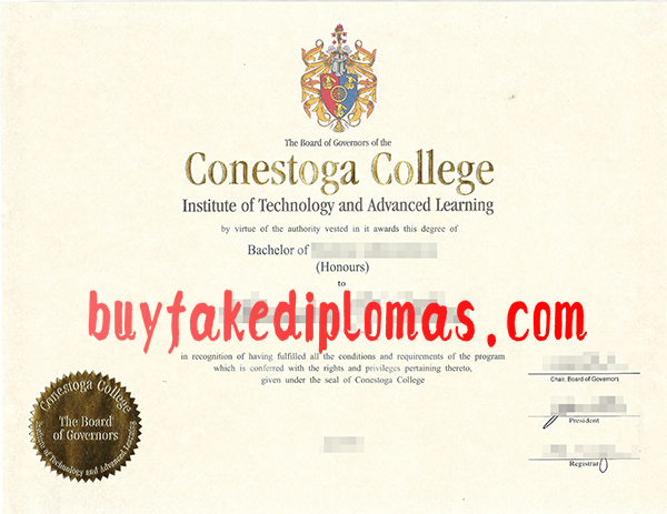 Conestoga College Degree, Buy Fake Conestoga College Degree