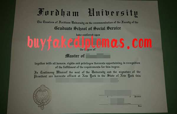 Fordham University Degree, Buy Fake Fordham University Degree