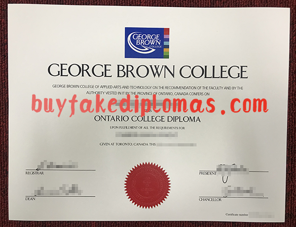 George Brown College Diploma, Buy Fake George Brown College Diploma