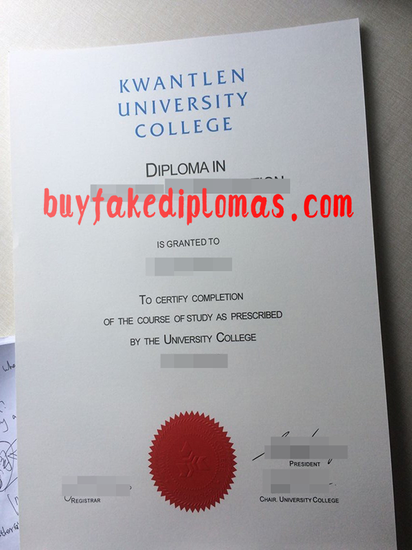 Kwantlen University College Diploma, Buy Fake Kwantlen University College Diploma