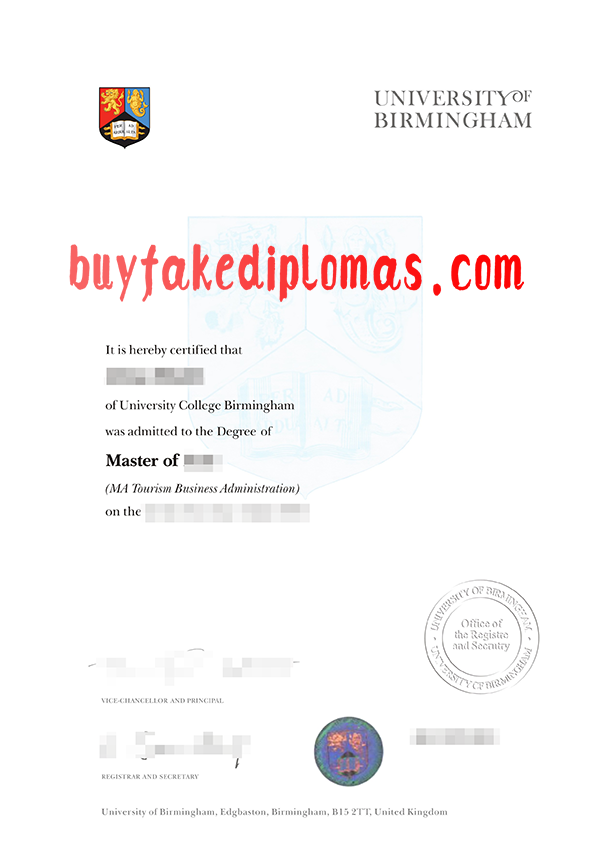 University Of Birmingham Degree, Buy Fake University Of Birmingham Degree