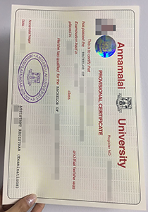 Annamalai University Certificate, Buy Fake Annamalai University Certificate