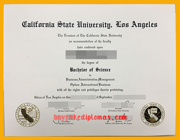 California State University, Los Angeles Diploma