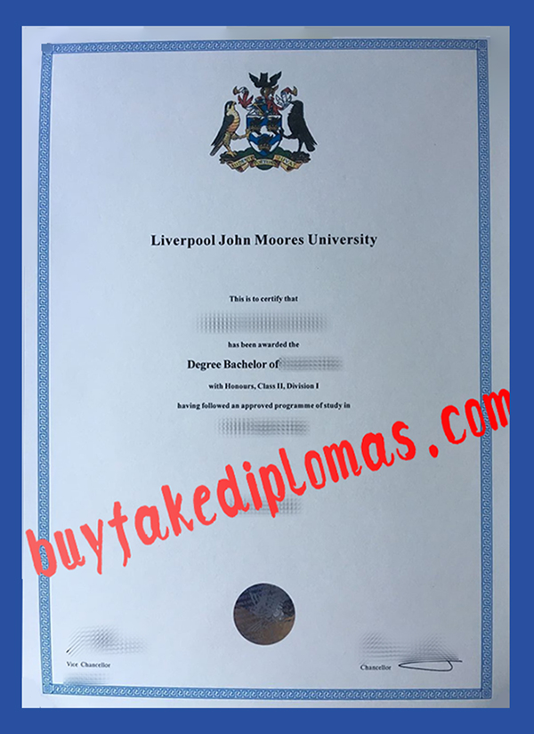 Liverpool John Moores University Diploma, Fake Liverpool John Moores University Diploma