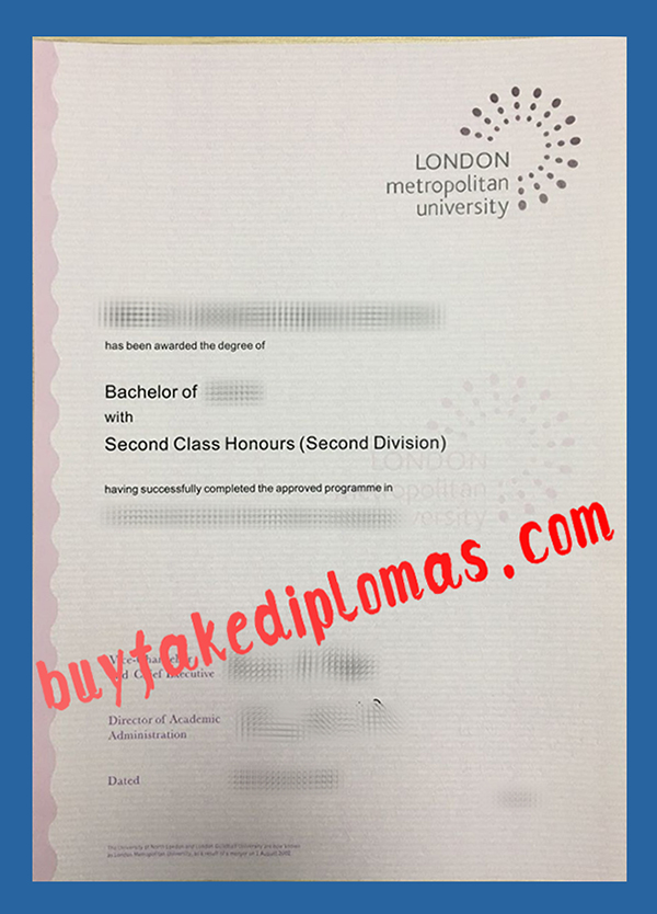 London Metropolitan University Diploma, Fake London Metropolitan University Diploma