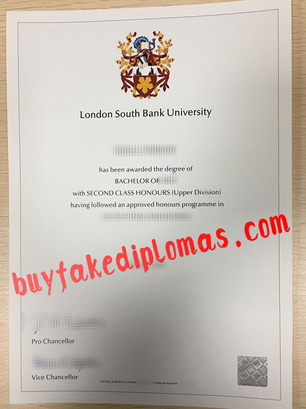 London South Bank University Diploma, Buy Fake London South Bank University Diploma