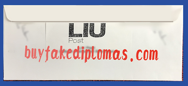 Long Island University Envelope, Fake Long Island University Envelope