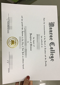 Monroe College Diploma, Buy Fake Monroe College Diploma