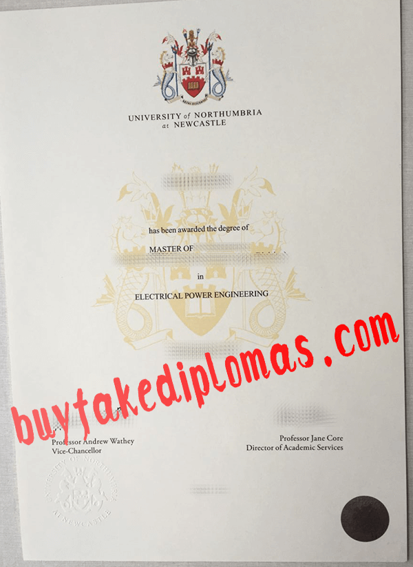 Northumbria University Diploma, Buy Fake Northumbria University Diploma