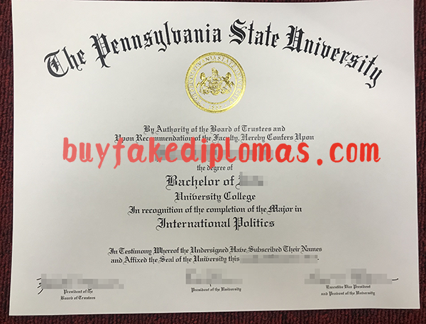 Pennsylvania State University Diploma, Buy Fake Pennsylvania State University Diploma