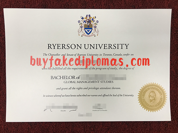 Ryerson University Diploma, Buy Fake Ryerson University Diploma