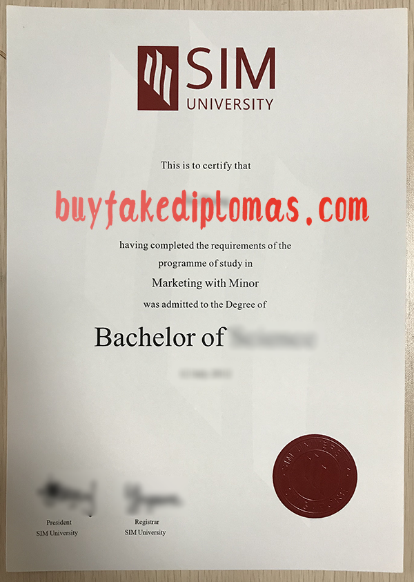 SIM University Diploma, Buy Fake SIM University Diploma