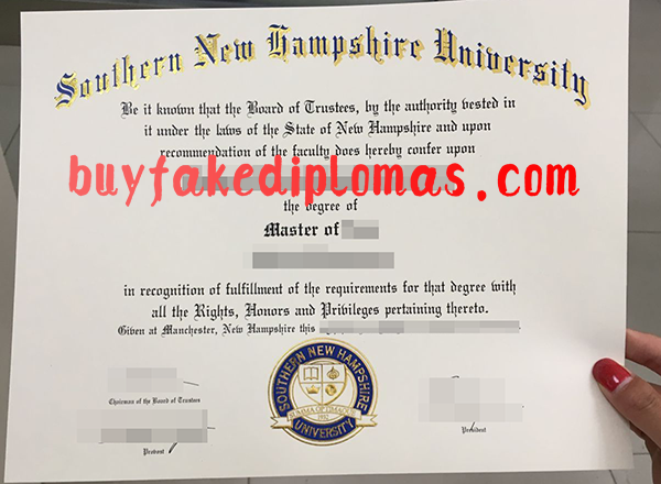 Southern New Hampshire University Diploma, Buy Fake Southern New Hampshire University Diploma
