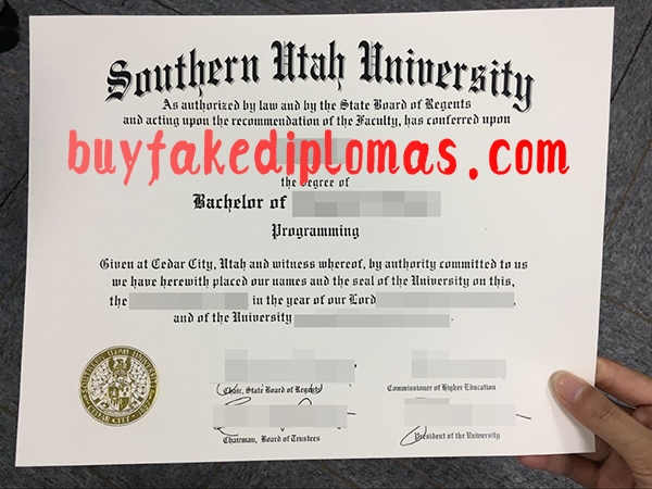 Southern Utah University Diploma, Buy Fake Southern Utah University Diploma