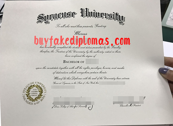 Syracuse University Diploma, Buy Fake Syracuse University Diploma