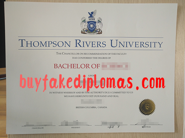 Fake Thompson Rivers University Diploma