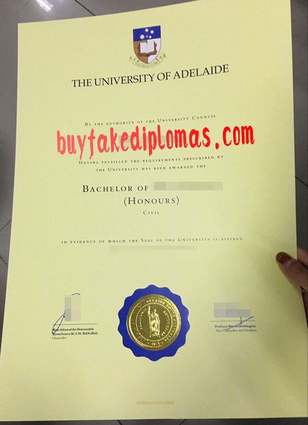 University of Adelaide Certificate, Buy Fake University of Adelaide Certificate