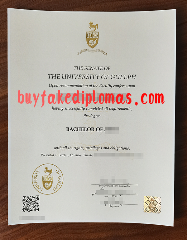 University of Guelph Diploma, Buy Fake University of Guelph Diploma