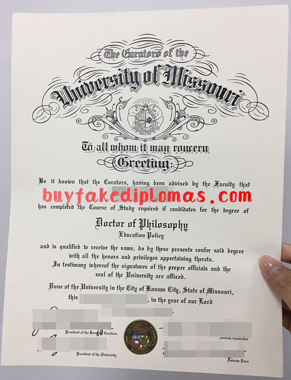 University of Missouri Diploma, Buy Fake University of Missouri Diploma