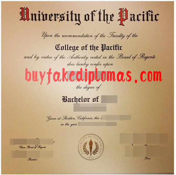 University of Pacific Diploma, Buy Fake University of Pacific Diploma