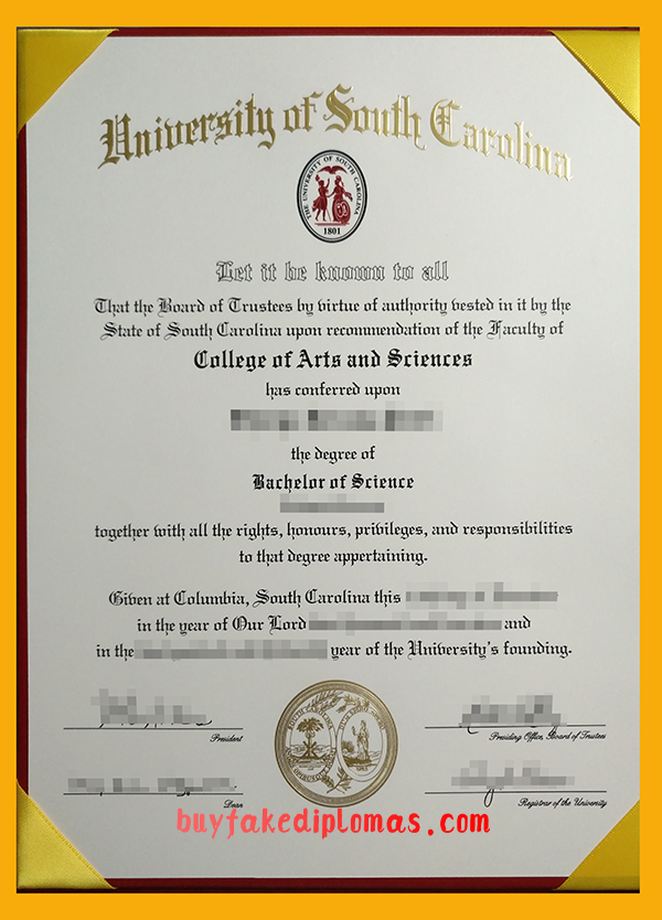 University of South Carolina Diploma