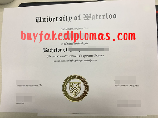 University of Waterloo Diploma, Buy Fake University of Waterloo Diploma