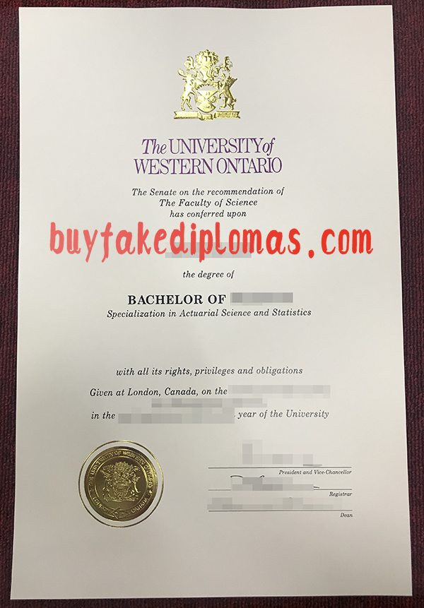 University of Western Ontario Diploma, Buy Fake University of Western Ontario Diploma