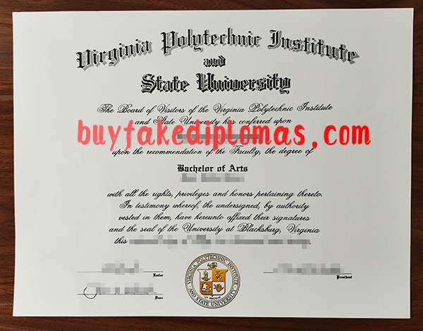 Viginia Polytechnic Institute and State University Degree, Buy Fake Viginia Polytechnic Institute and State University Degree