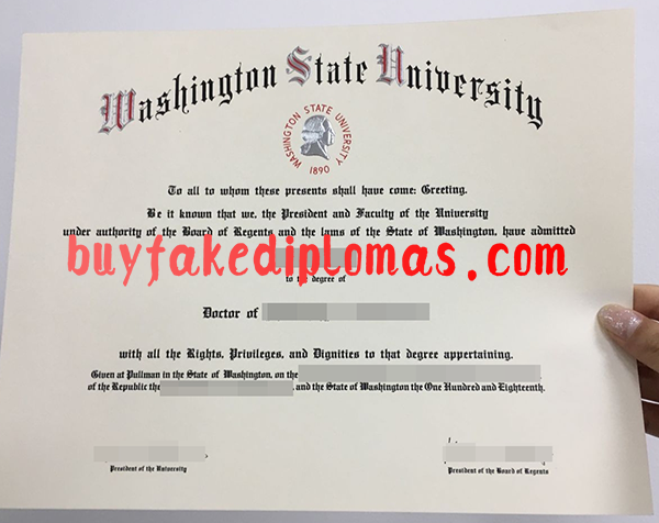 Washington State University Diploma, Buy Fake Washington State University Diploma