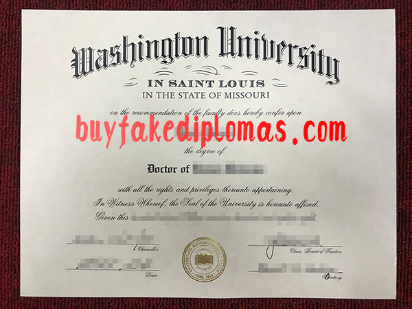Washington University Diploma, Buy Fake Washington University Diploma