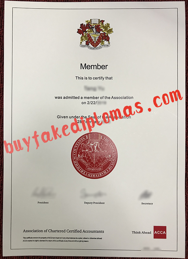 ACCA Certificate, Buy Fake ACCA Certificate