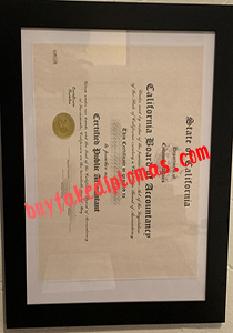 California CPA Certificate, Buy Fake California CPA Certificate