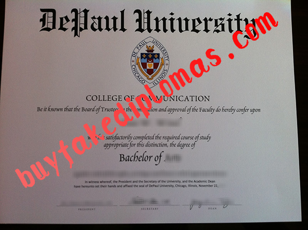 Depaul University Diploma, Buy Fake Depaul University Diploma