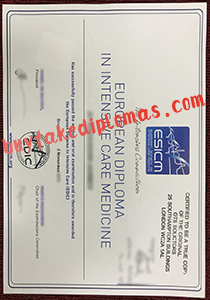 European Society of Intensive Care Medicine Certificate, buy fake European Society of Intensive Care Medicine Certificate