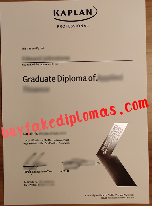 Kaplan Professional Diploma, Buy Fake Kaplan Professional Diploma
