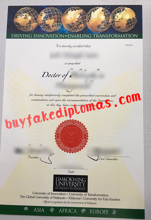 Limkokwing University Diploma, Buy Fake Limkokwing University Diploma