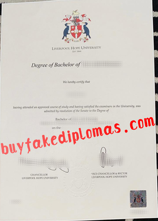 Liverpool Hope University Diploma, Buy Fake Liverpool Hope University Diploma