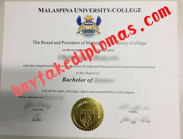 Malaspina University College Diploma, Buy Fake Malaspina University College Diploma