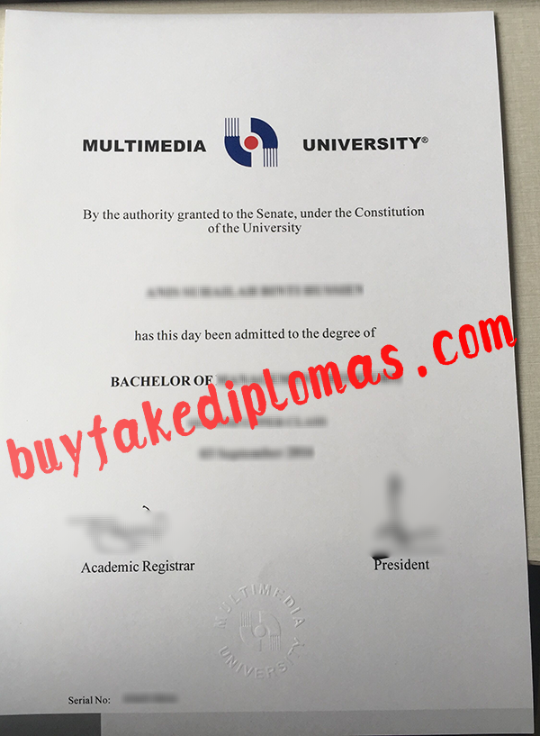 Multimedia University Diploma, Buy Fake Multimedia University Diploma