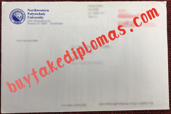 Northwestern Polytechnic University Envelope, Buy Fake Northwestern Polytechnic University Envelope